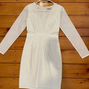 Nordstrom white long sleeve mini dress